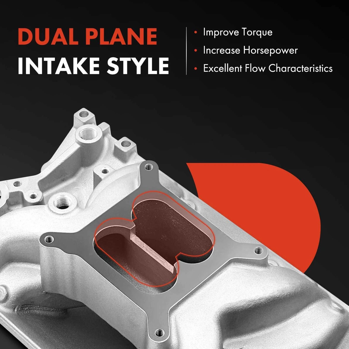 Air-Gap Dual Plane Intake Manifold for Olds V8 400 455 (1968–1980)