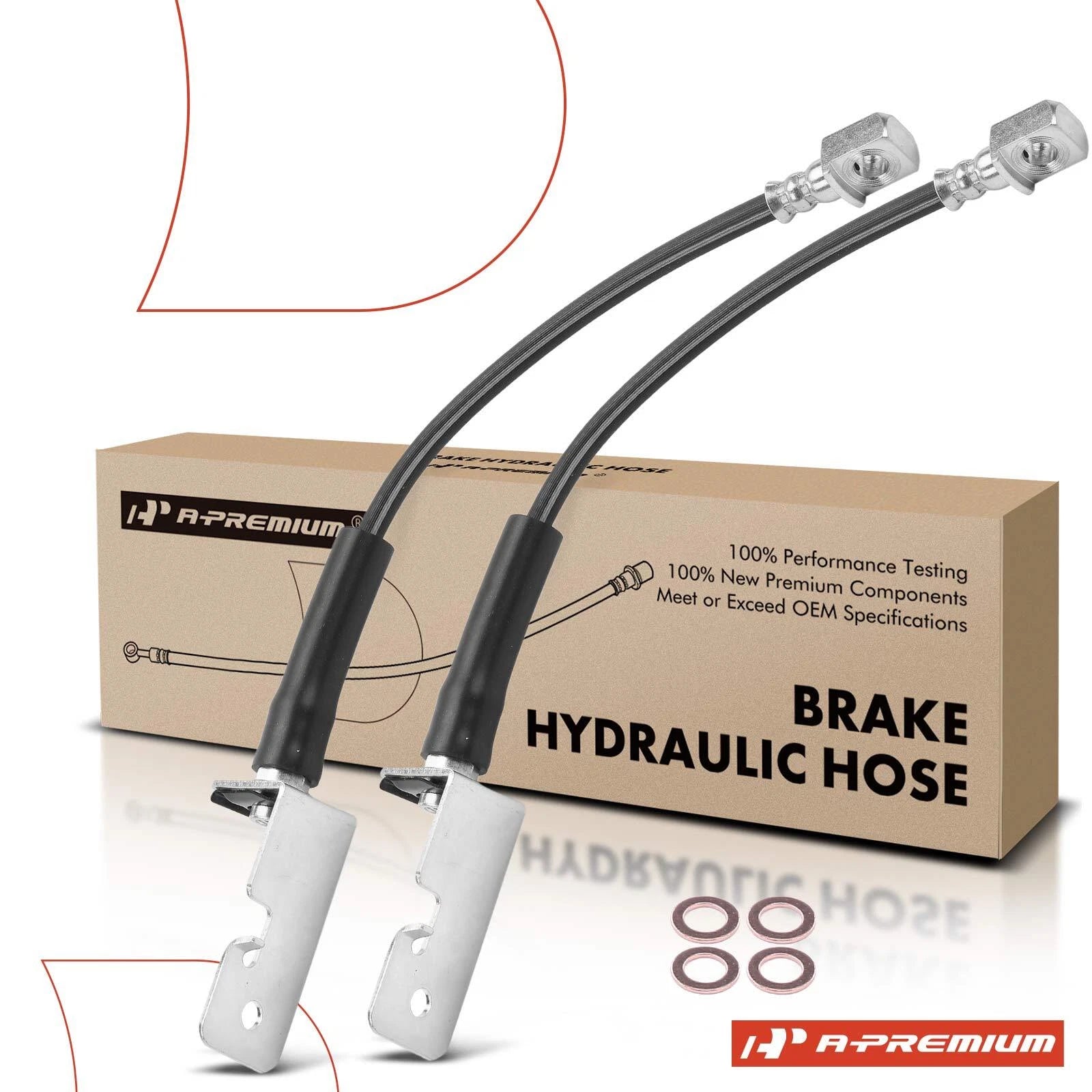 2X Front Brake Hydraulic Hose for Chevrolet Cobalt (2008–2010) HHR (2006–2011)