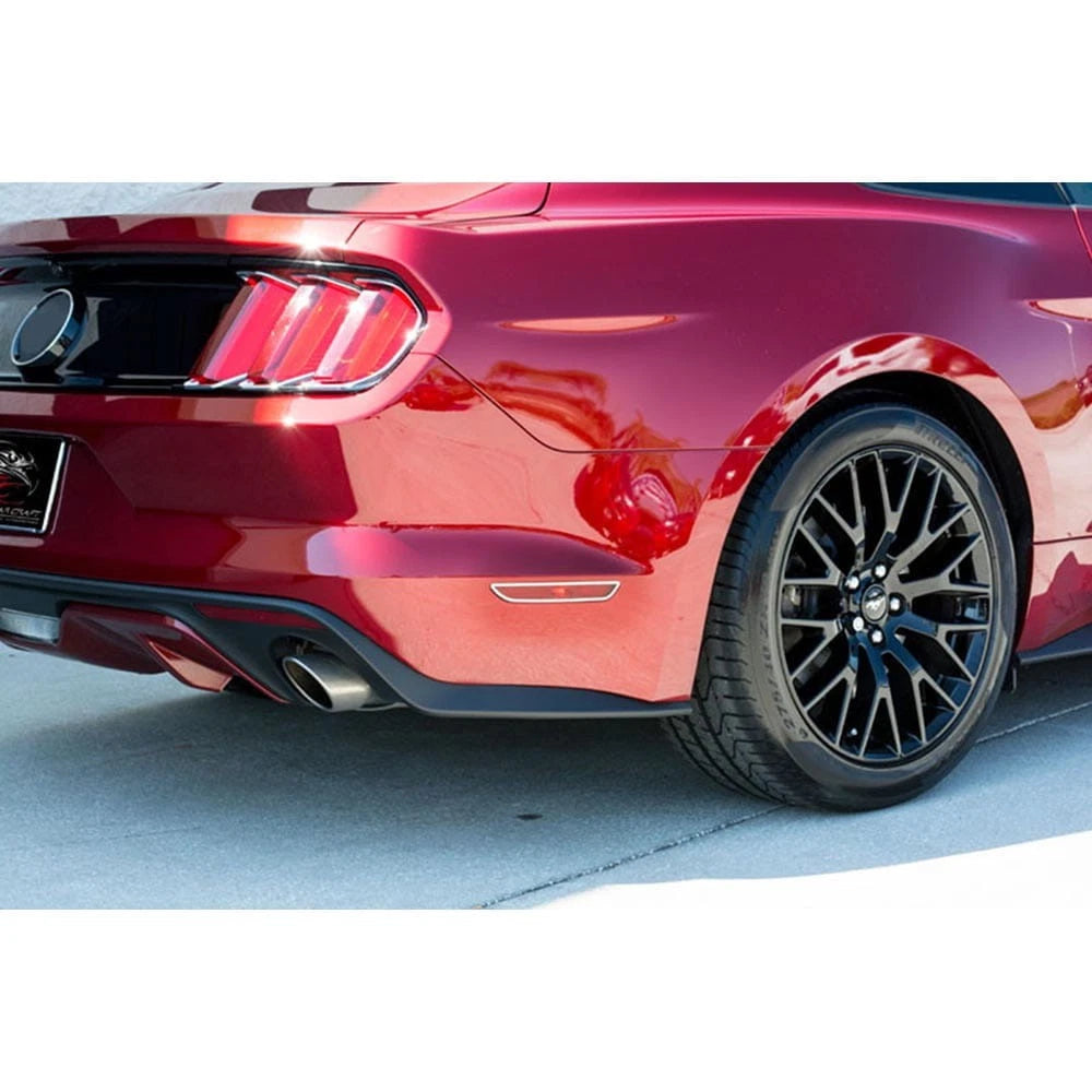 2pc Stainless Steel Rear Side Marker Light Trim for 2015-2016 Ford Mustang