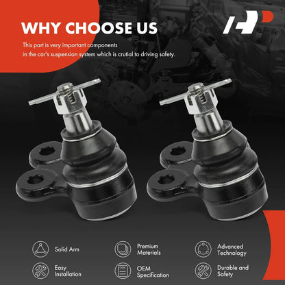 2X Front Lower Side Ball Joint for Chevy Equinox GMC Terrain (2010–2017)