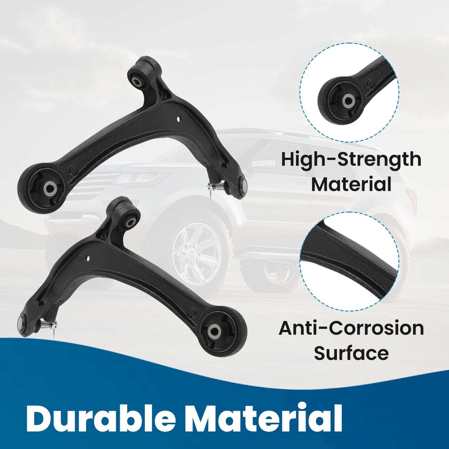2Pcs Front Lower Control Arms w/ Ball Joints for Honda Odyssey (2011–2017)