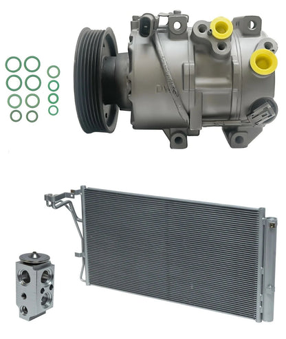AC Compressor Kit with Condenser for Hyundai Genesis Coupe 3.8L (2013–2016)