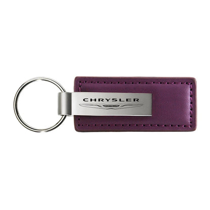 Purple Leather Keychain KC1544.CHR - Officially Licensed for Chrysler