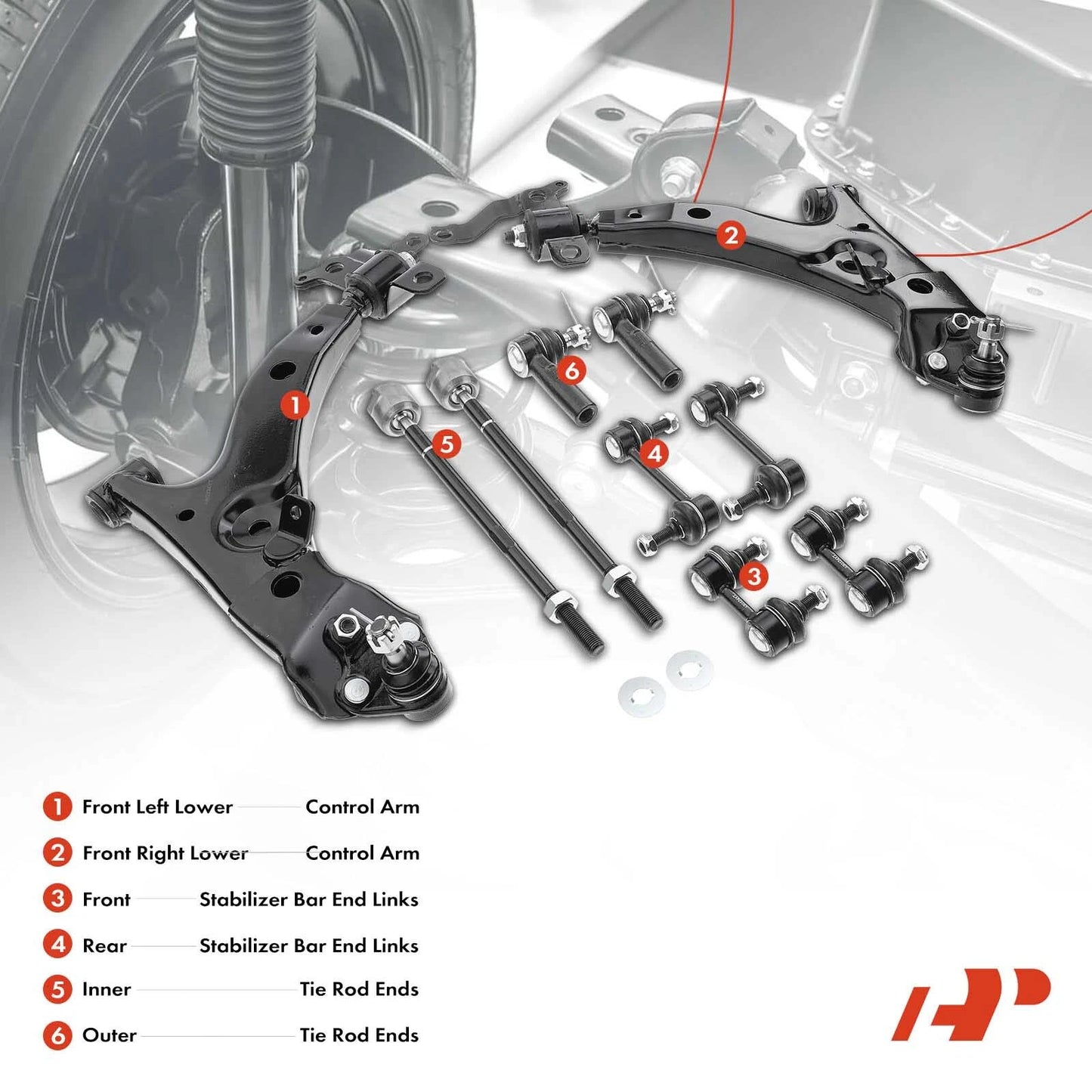 10x Front Lower Control Arm Sway Bar Link for Toyota Corolla