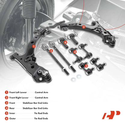 10x Front Lower Control Arm Sway Bar Link for Toyota Corolla