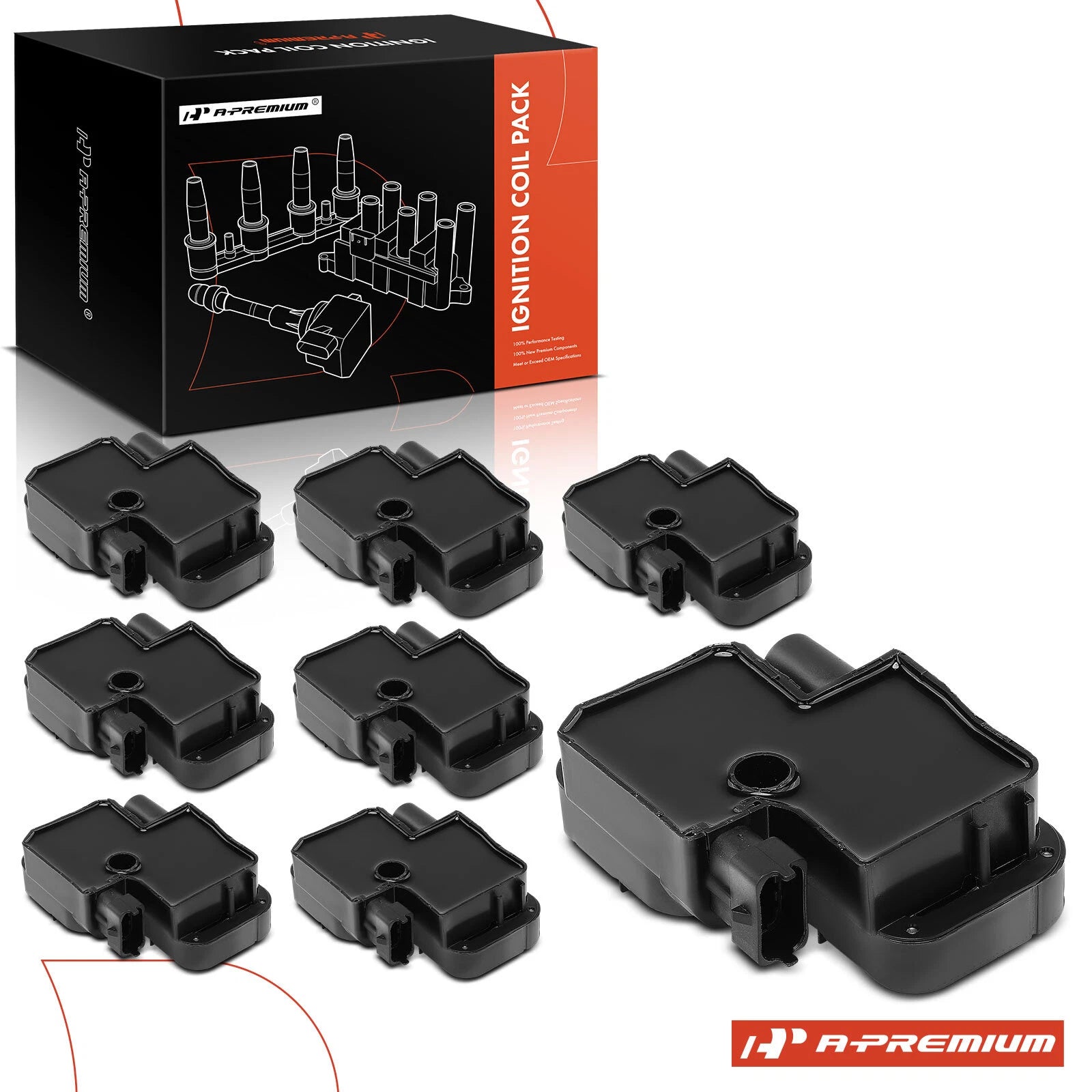 8x Ignition Coil for Mercedes-Benz C55 AMG (2005–2006)