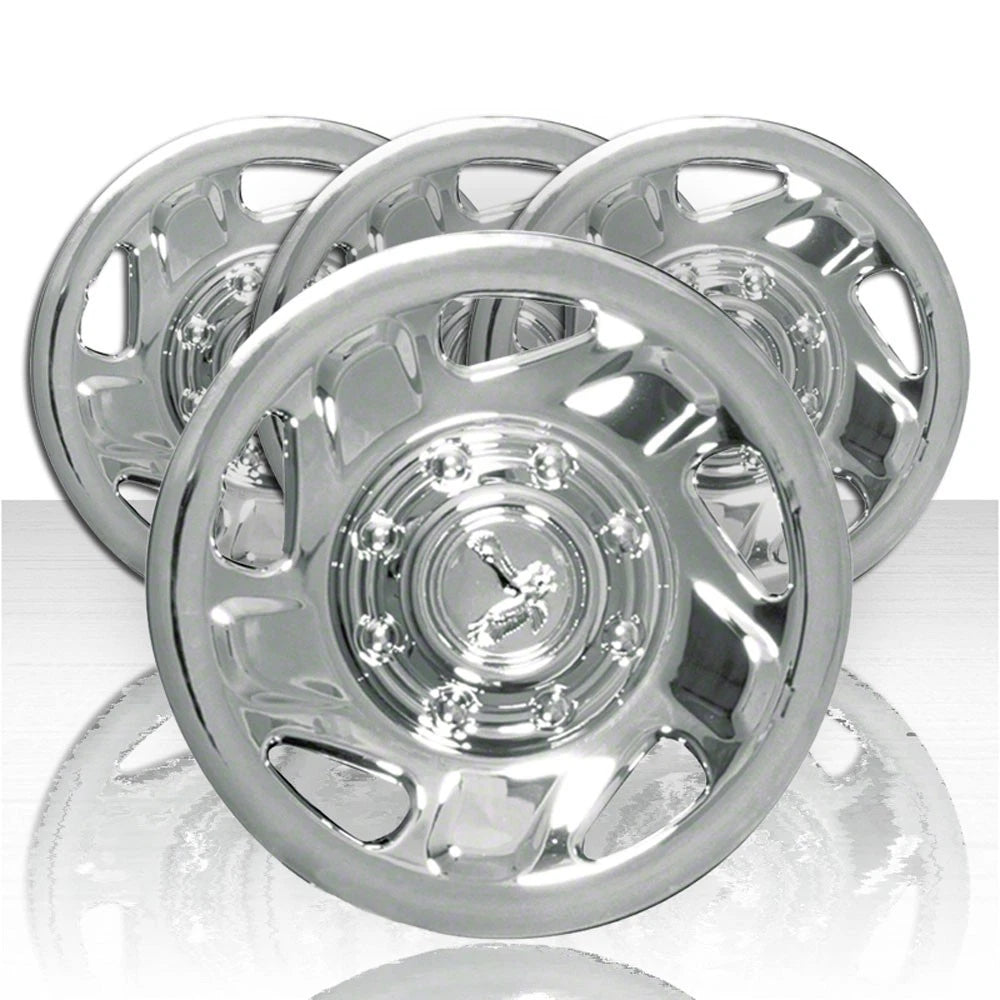Chrome Wheel Covers 16 Inch 8 Lug Replacement for Truck Van Rear (4) (Month)