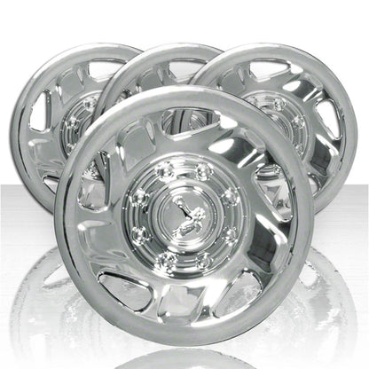 Chrome Wheel Covers 16 Inch 8 Lug Replacement for Truck Van Rear (4) (Month)