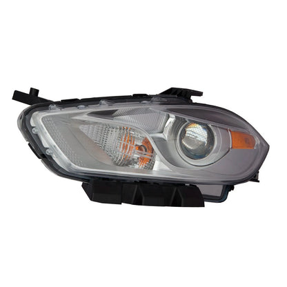 Halogen Headlight Driver Side Replacement w Chrome Bezel for Dodge (2011–2019)