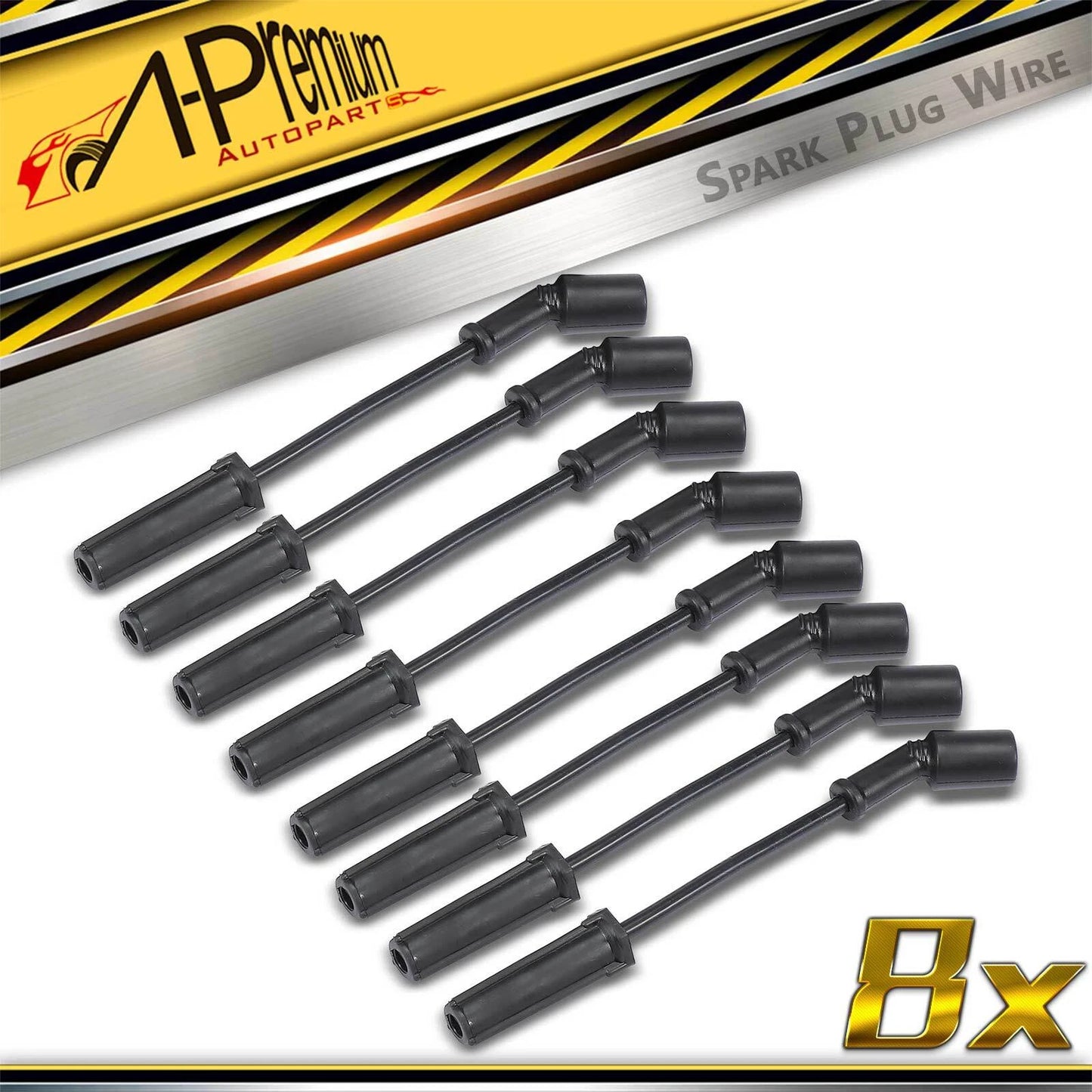 8x Spark Plug Wire Set for Chevy Corvette (2009–2011) Supercharged 6.2L