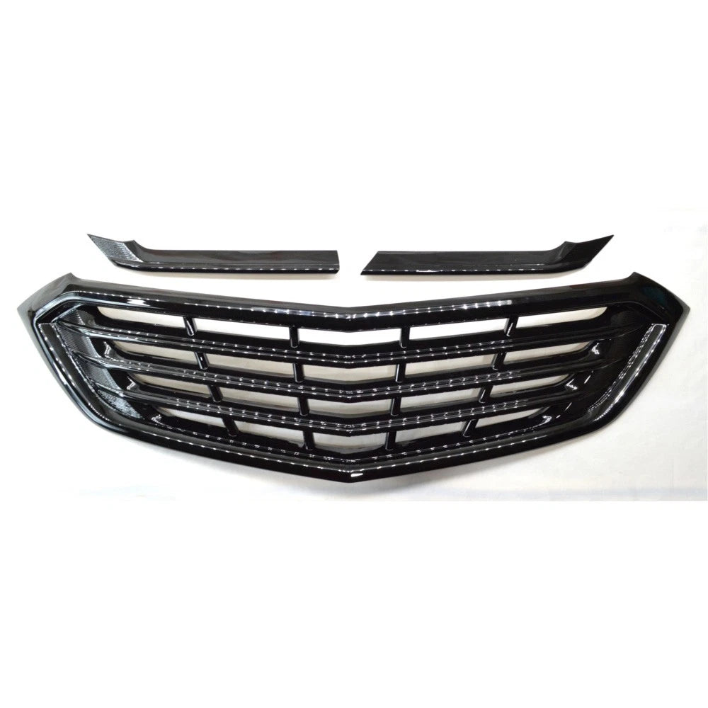 3pc Grille Insert Replacement for 2018–2021 Chevy Equinox Gloss Black