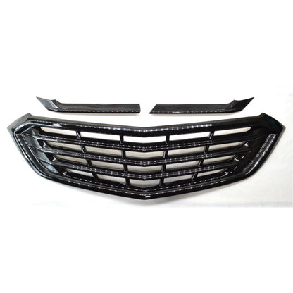 3pc Grille Insert Replacement for 2018–2021 Chevy Equinox Gloss Black