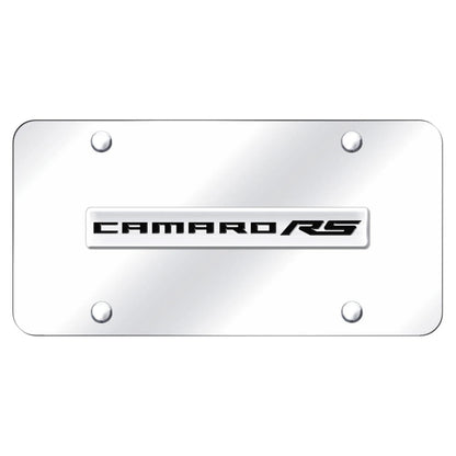 Chrome Name on Chrome License Plate -Officially Licensed for Chevrolet Camaro RS