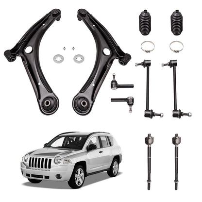 Front Control Arms Sway Bar End Link Tie Rod for Jeep Compass (2007–2016)