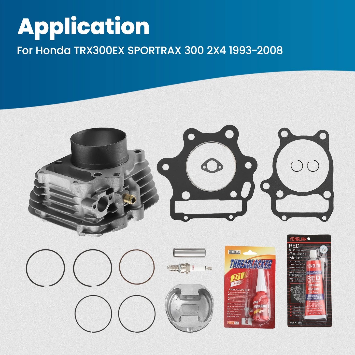 Big Bore Cylinder Piston Gasket Kit for Honda Sportrax TRX300EX (1993–2008)