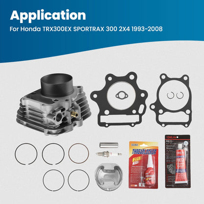 Big Bore Cylinder Piston Gasket Kit for Honda Sportrax TRX300EX (1993–2008)