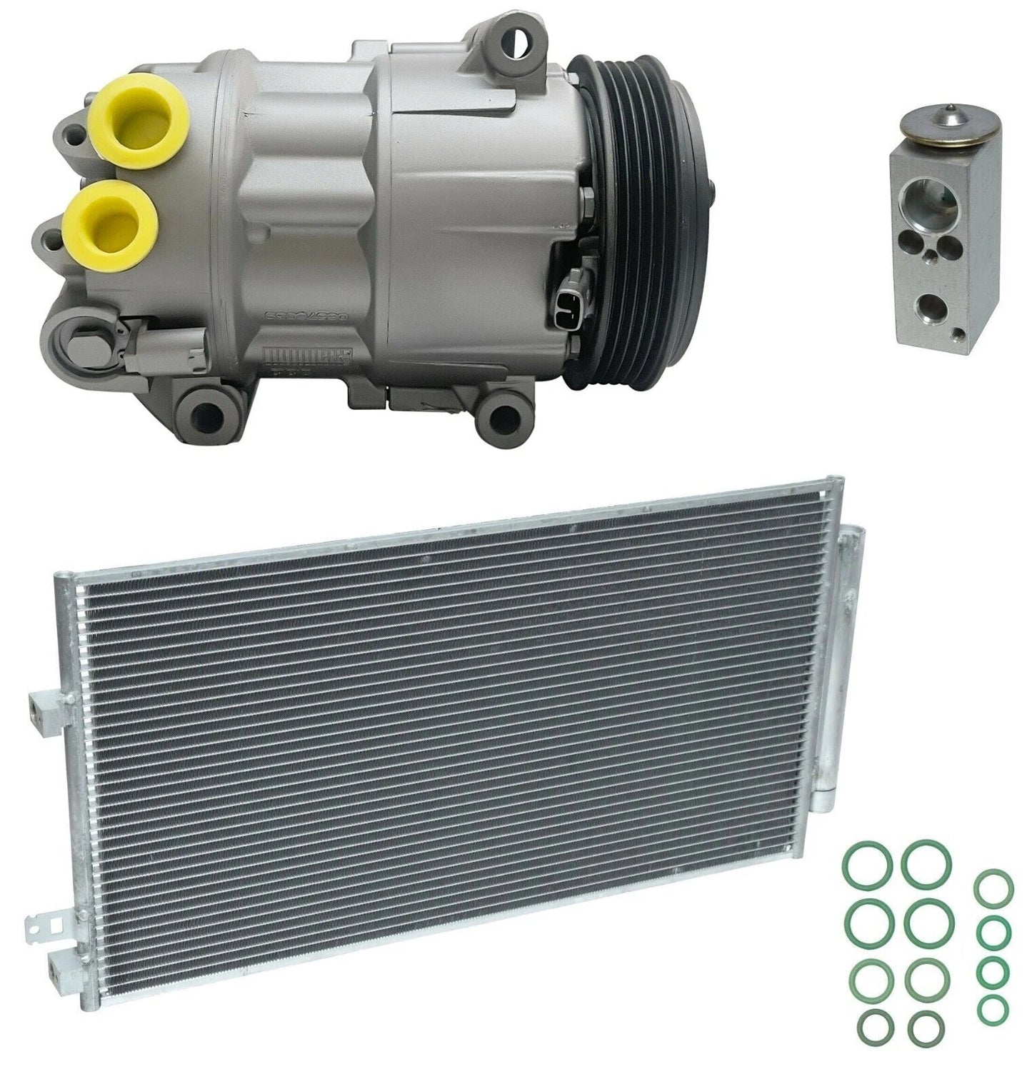 A/C Compressor Kit with Condenser Replacement for Jeep Renegade 2016–2018
