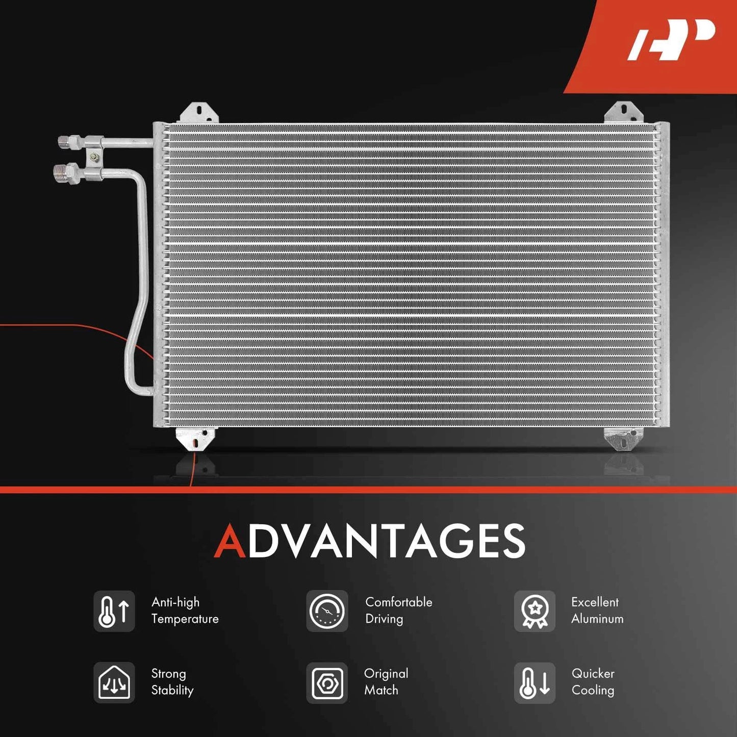A/C Condenser with Bracket for Dodge Sprinter 2500 (2002–2006)