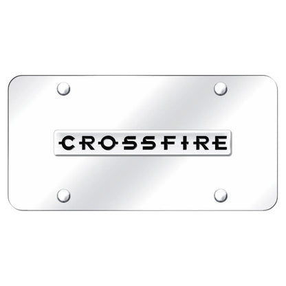 Chrome Name on Chrome License Plate - Officially Licensed for Chrysler Crossfire