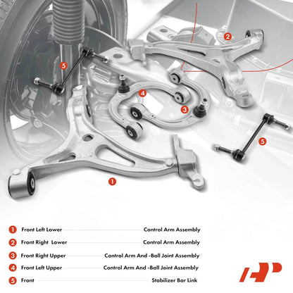 6X Front Control Arm Ball Joint Sway Bar Link for Mercedes-Benz GL320 (2007–2009)