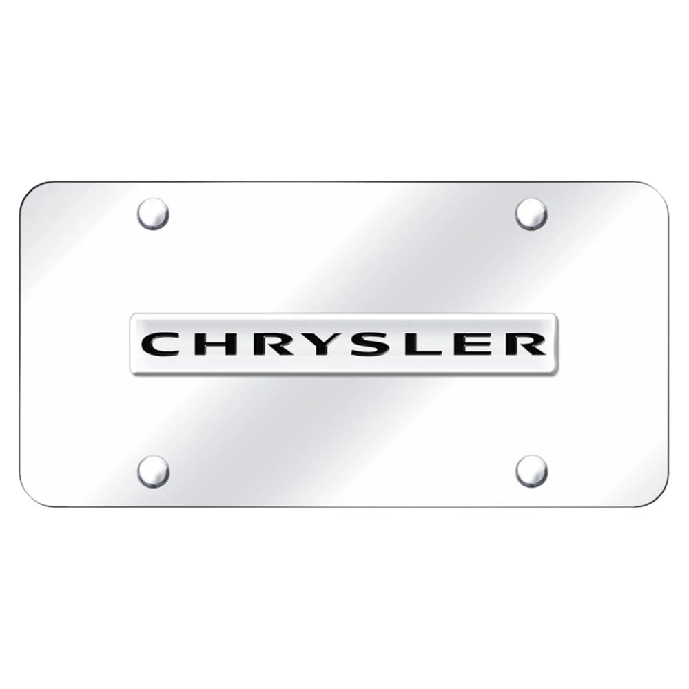 Chrome Name on Chrome License Plate - Officially Licensed for Chrysler