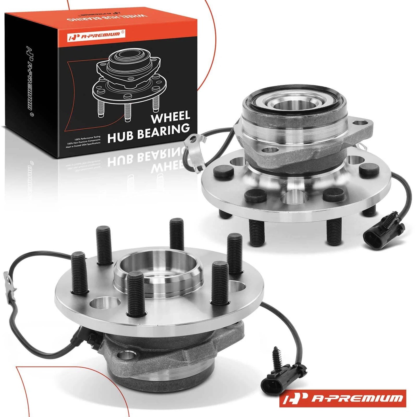 2X Front Wheel Bearing & Hub for Chevy Tahoe GMC Yukon (1995–2000) 4WD