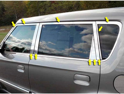 20p Luxury FX Chrome Window Package (w/Posts & Sill) for 10-13 Kia Soul