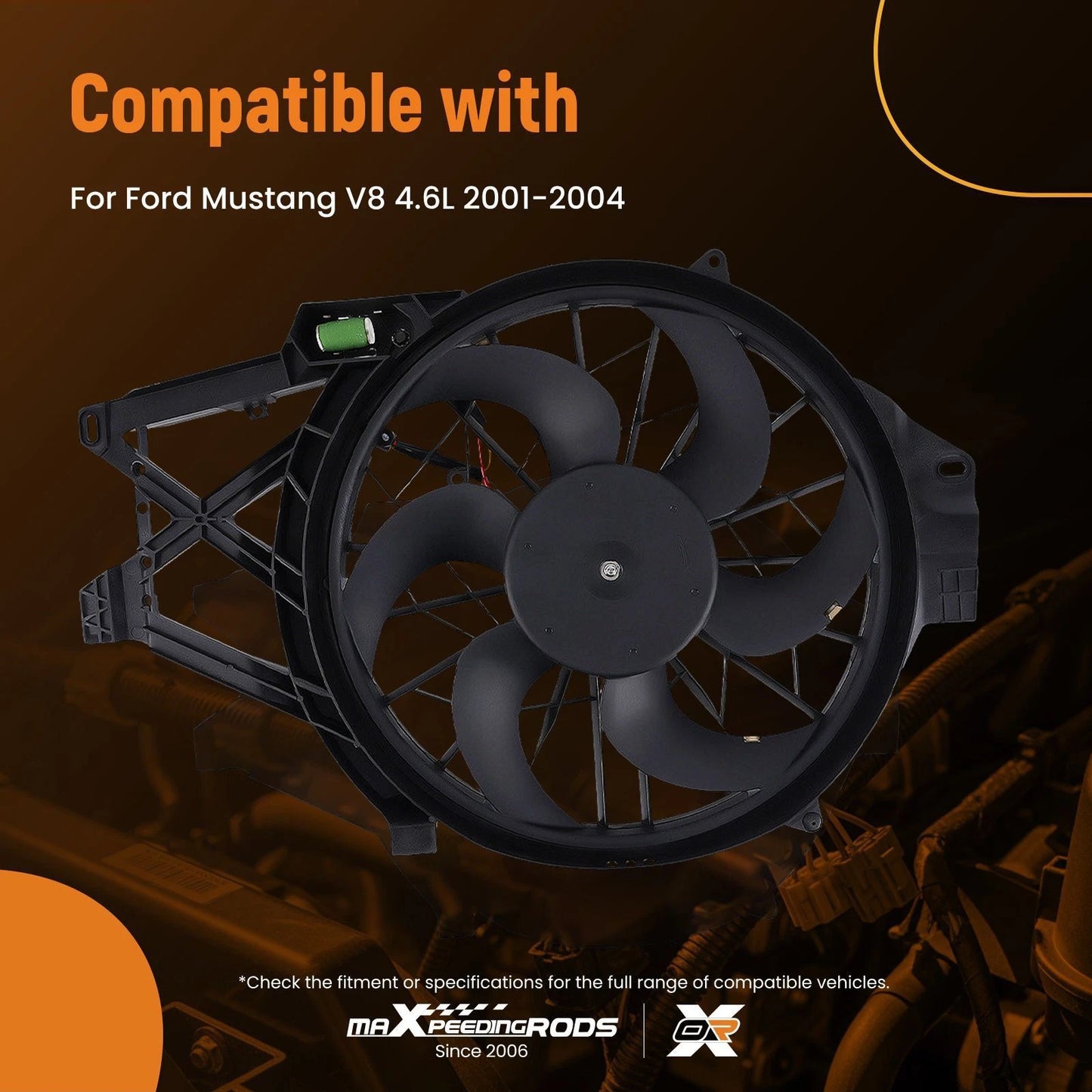 Electric Radiator Cooling Fan for Ford Mustang V8 (2001–2004)
