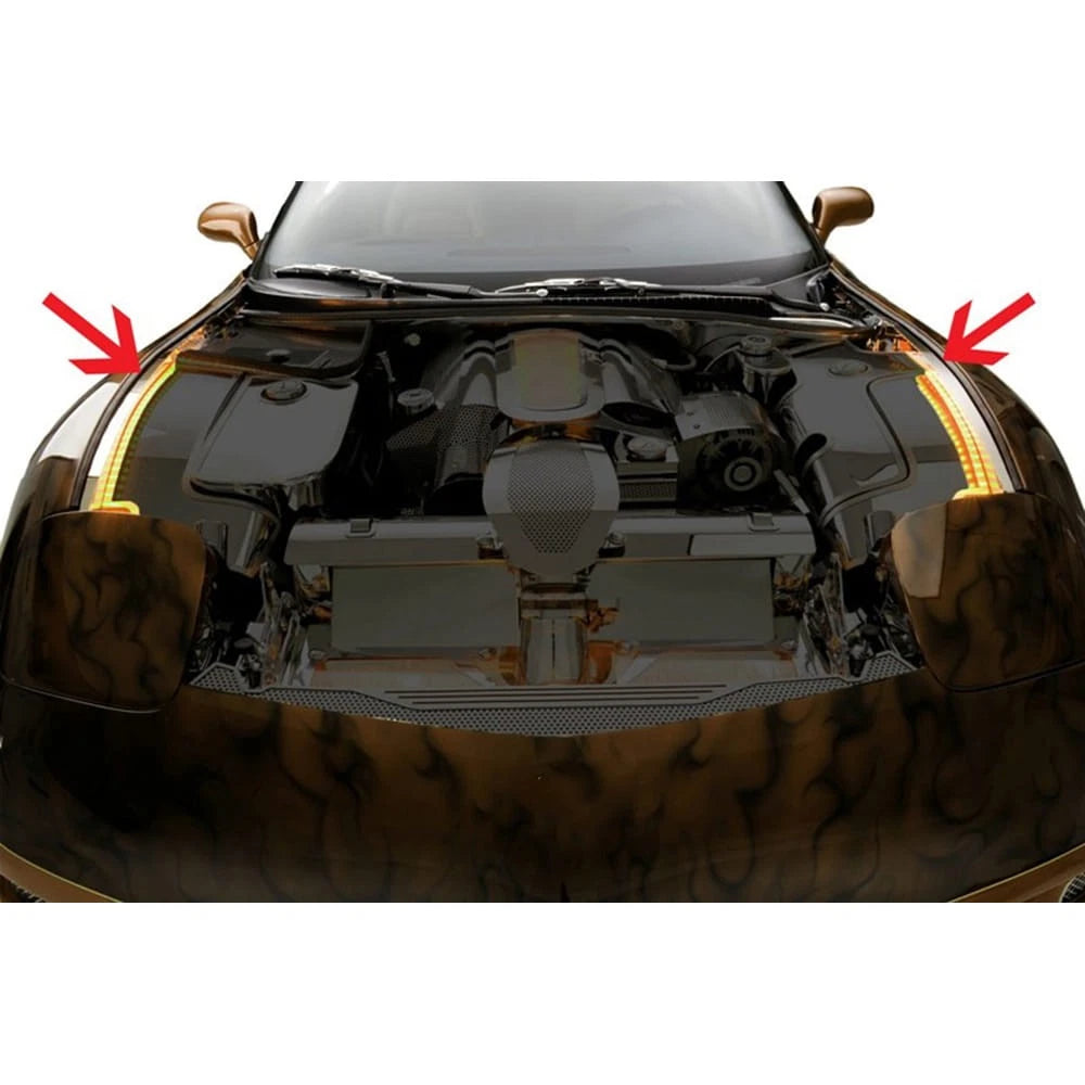 Inner Fender Liners LED Green Replacement for Chevrolet Corvette (1997–2004)