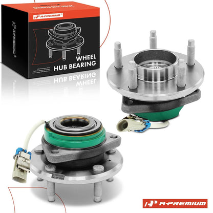 2X Wheel Hub & Bearing Assembly w/ABS Sensor for Chevy