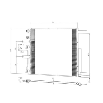 A/C Condenser Replacement Repair Part for Dodge Ram 1500 (2013–2018)