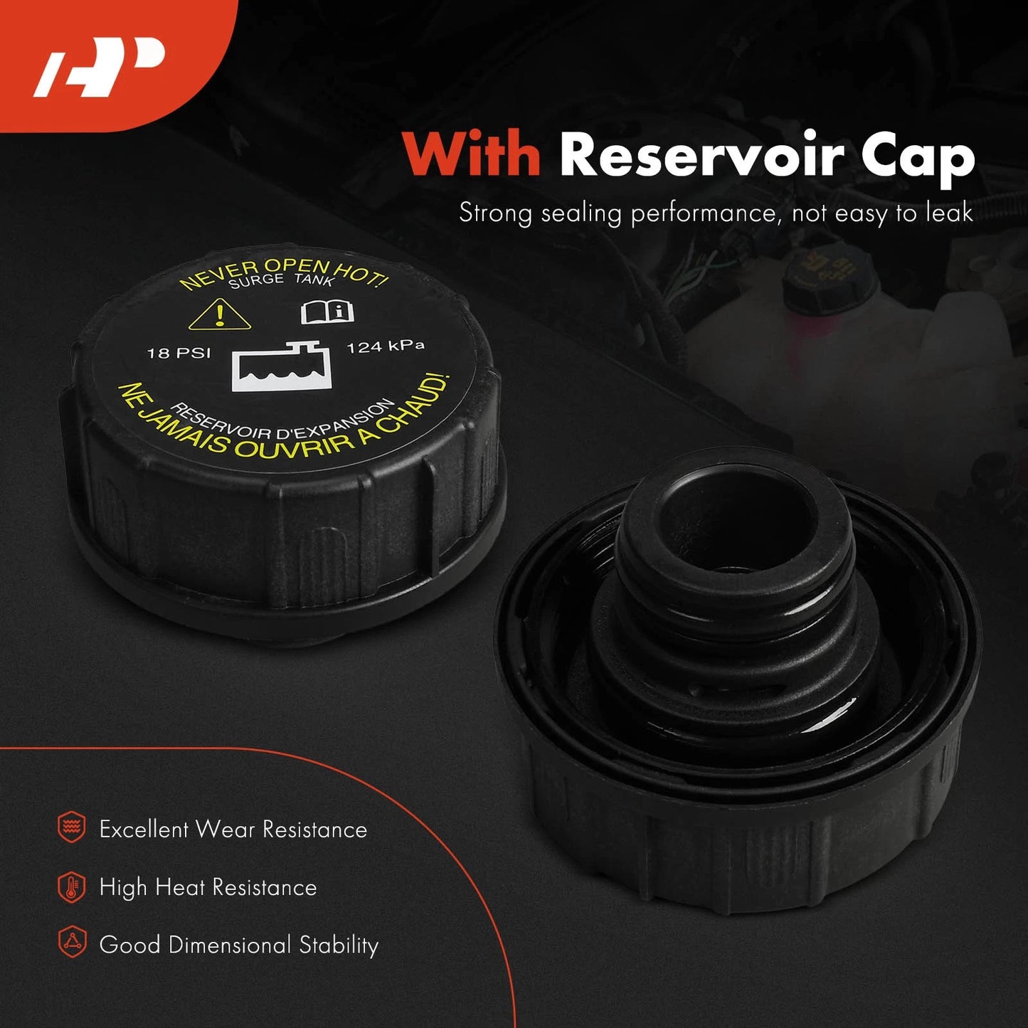 Coolant Reservoir with Cap for Buick Lucerne Cadillac DTS (2006–2011)