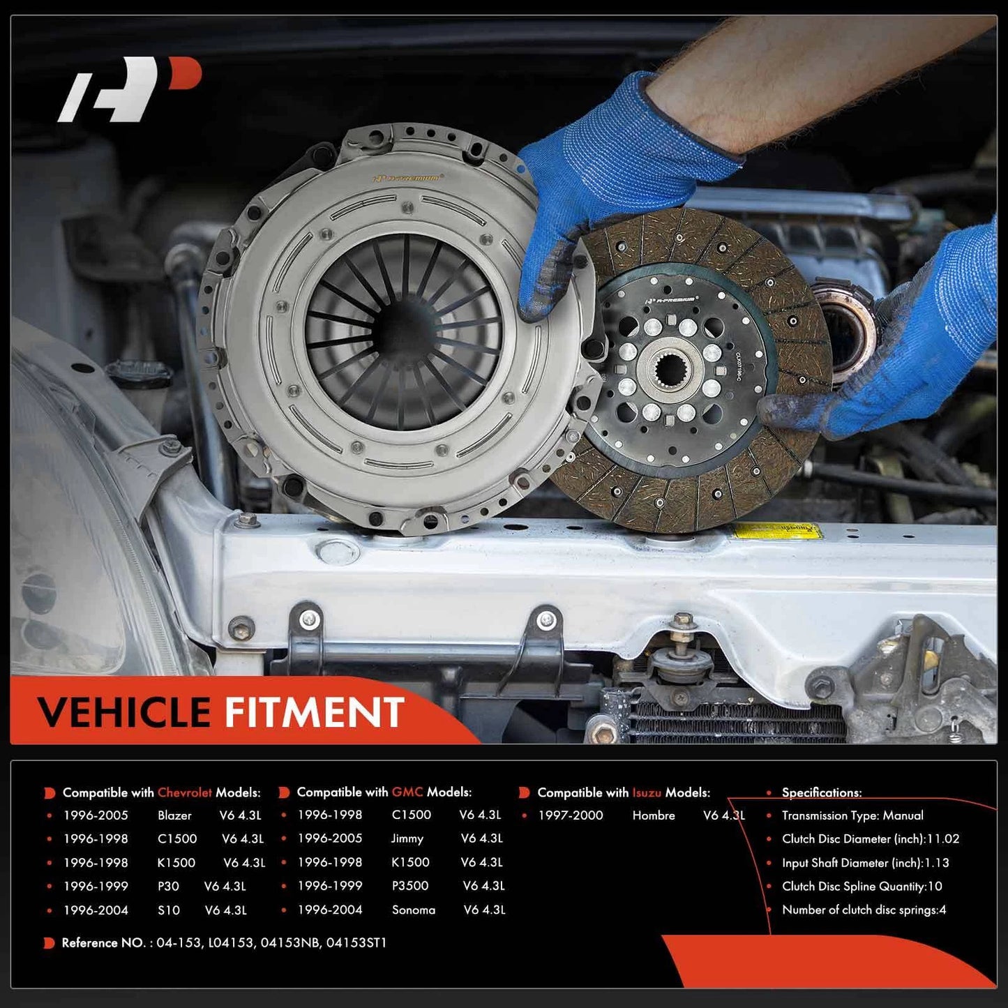 Clutch Kit for Chevy S10 Blazer GMC Sonoma (1996–2004)