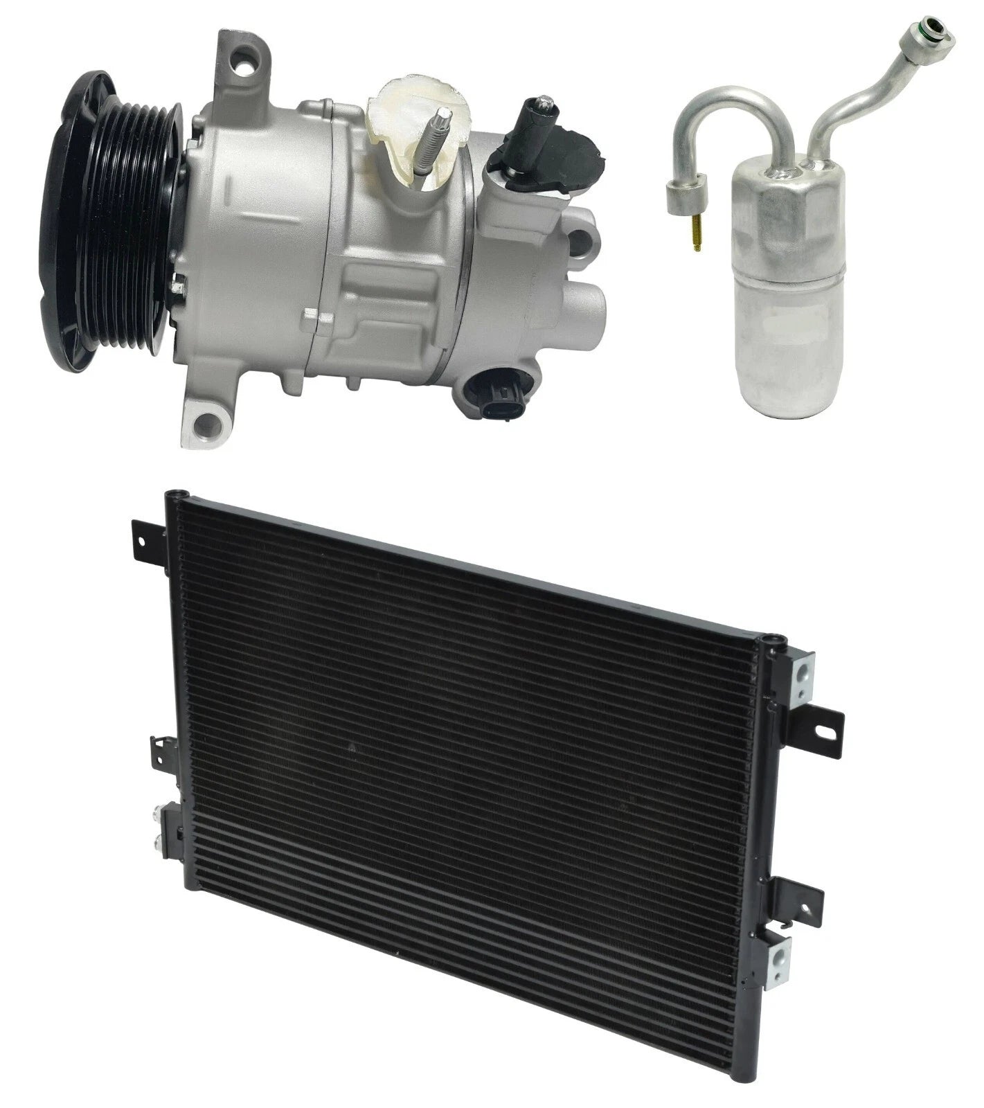 AC Compressor Kit With Condenser for Dodge Caliber 2.0L 2.4L (2007–2007)