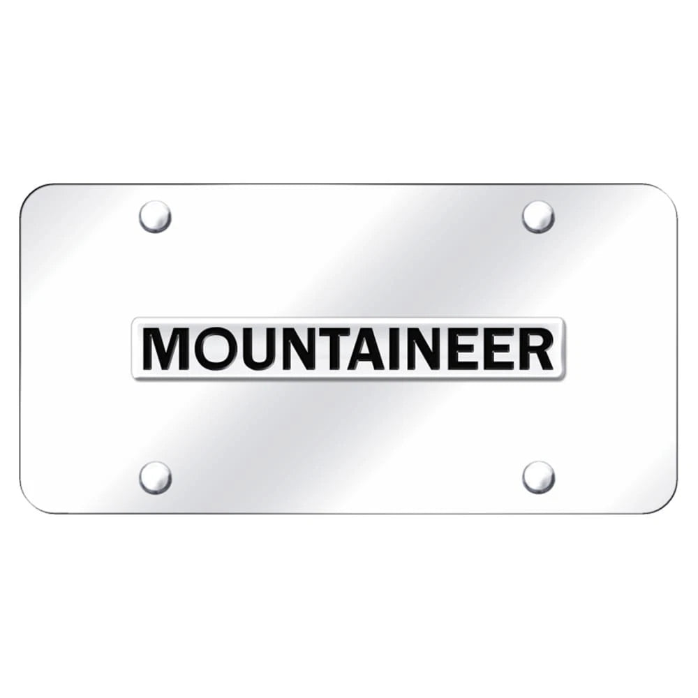 Chrome Name on Chrome License Plate -Officially Licensed for Mercury Mountaineer