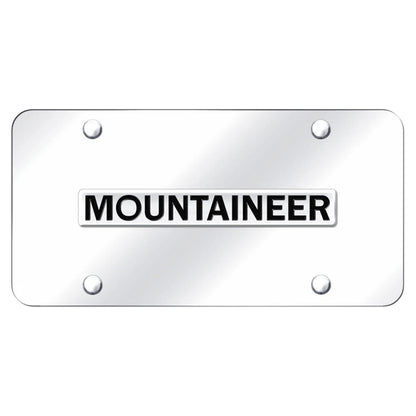 Chrome Name on Chrome License Plate -Officially Licensed for Mercury Mountaineer