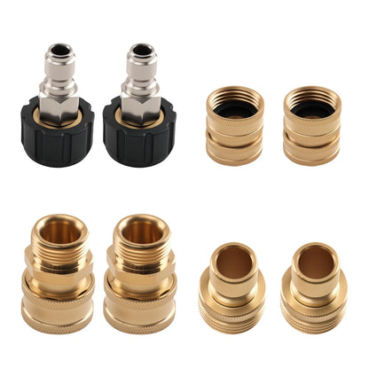 Brass M22 14mm Adapter for Pressure Washer Quick Connect Fittings (8pc)