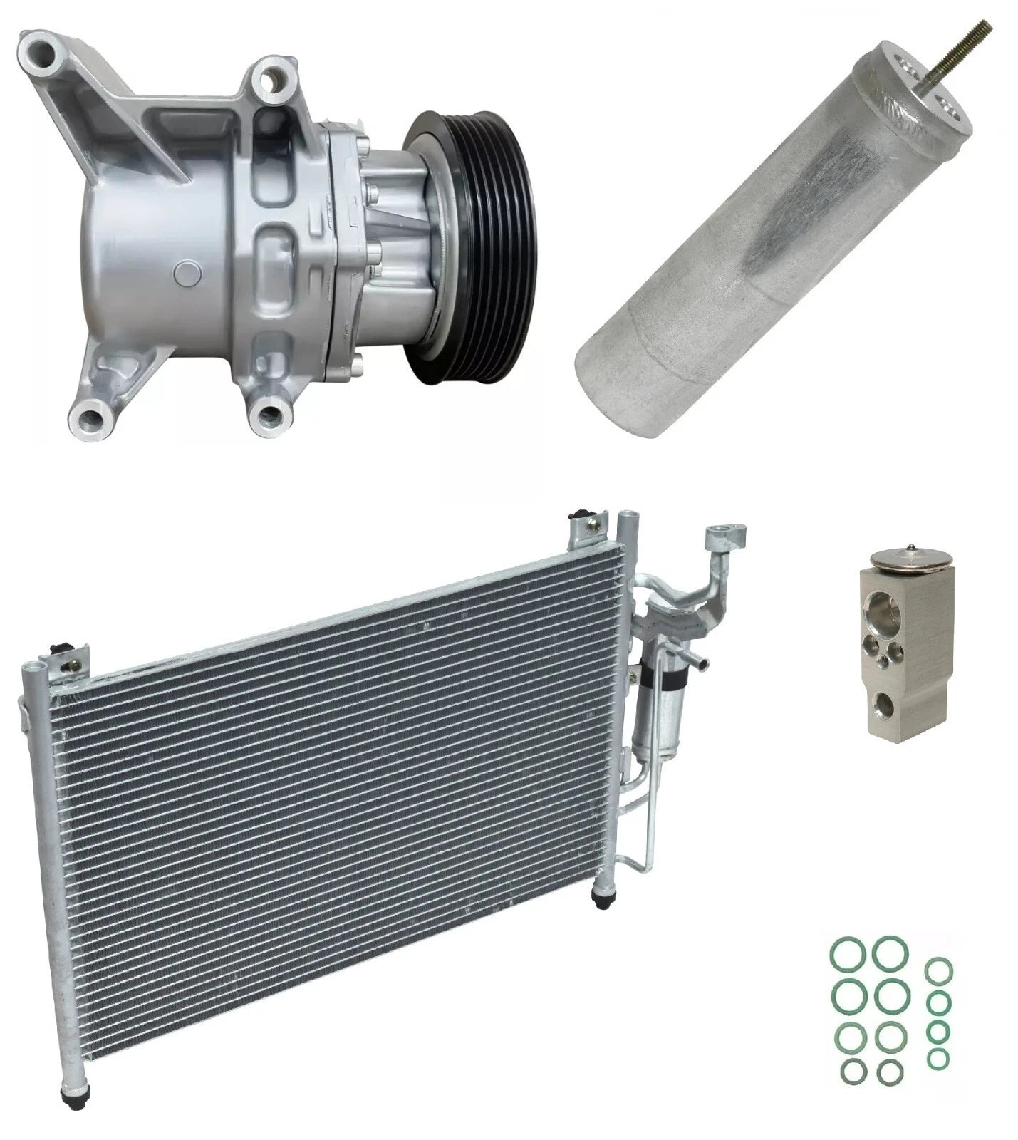 AC Compressor Kit With Condenser for Mazda 2 1.5L (2014–2014)