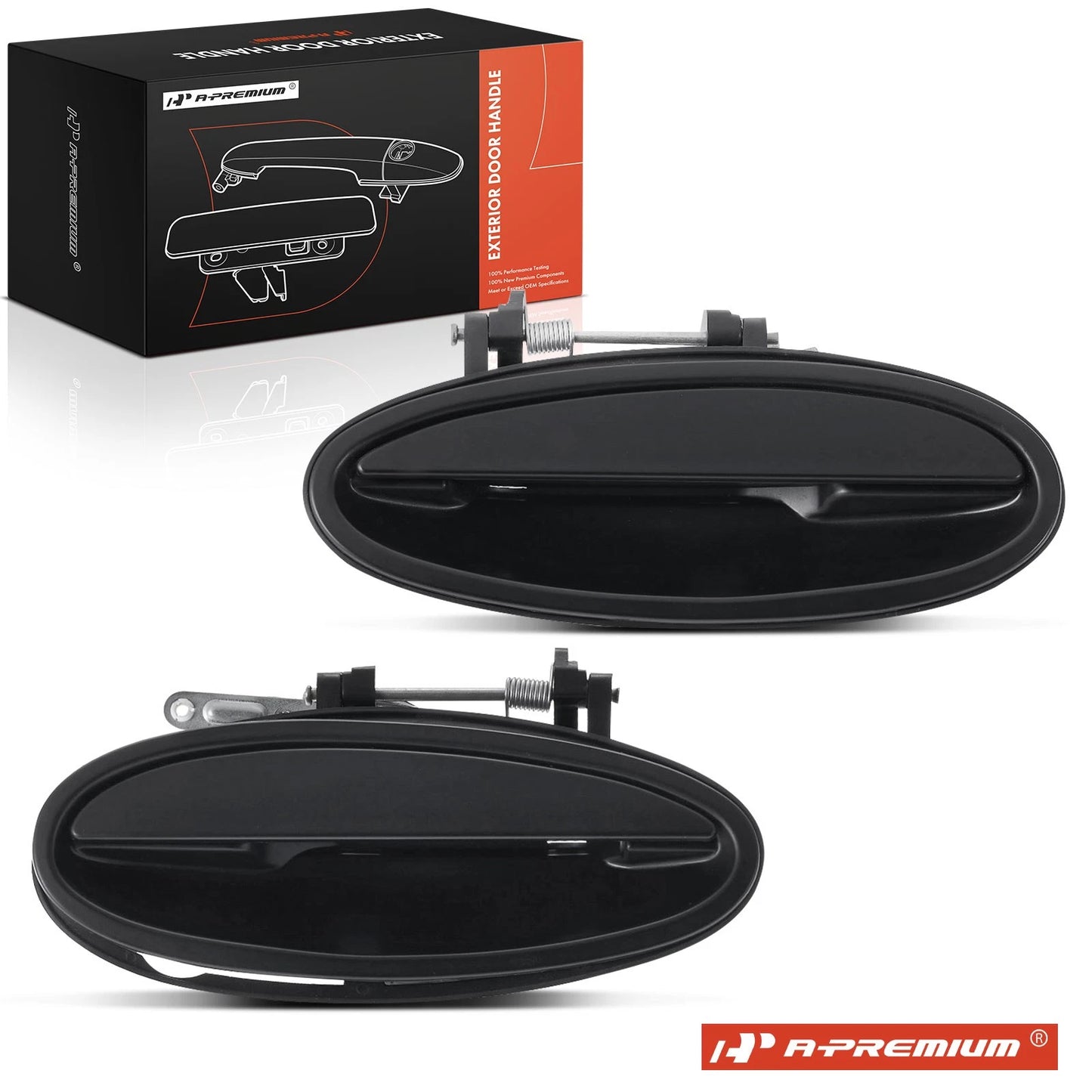 2X Rear Black Exterior Door Handle for Buick Park Avenue (1997–2005)