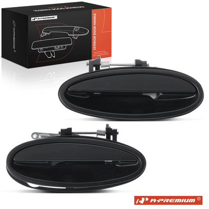2X Rear Black Exterior Door Handle for Buick Park Avenue (1997–2005)