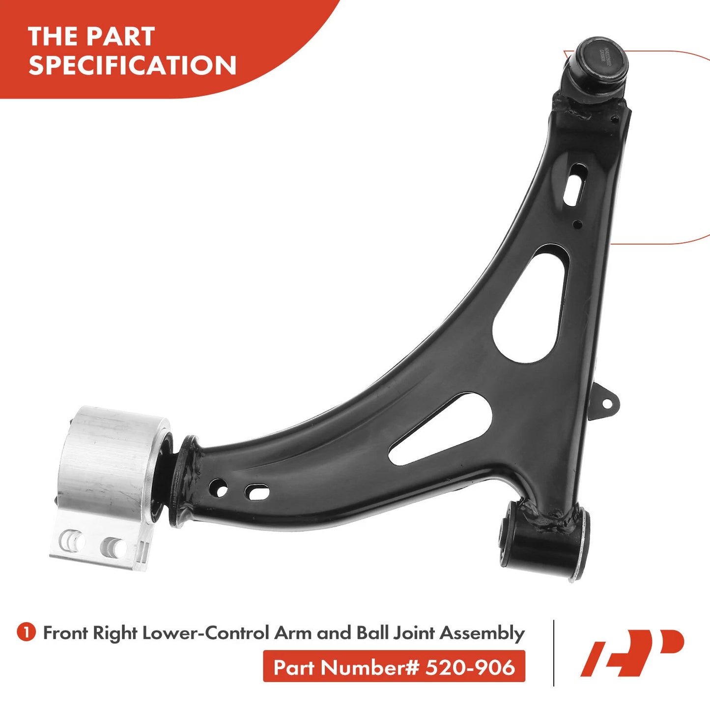 2X Front Lower Control Arm with Ball Joint for Chevrolet Impala (2014–2020)