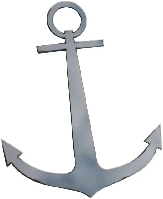 2pc Luxury FX Anchor Emblem Decal Set Stainless Steel for LUXFX3711