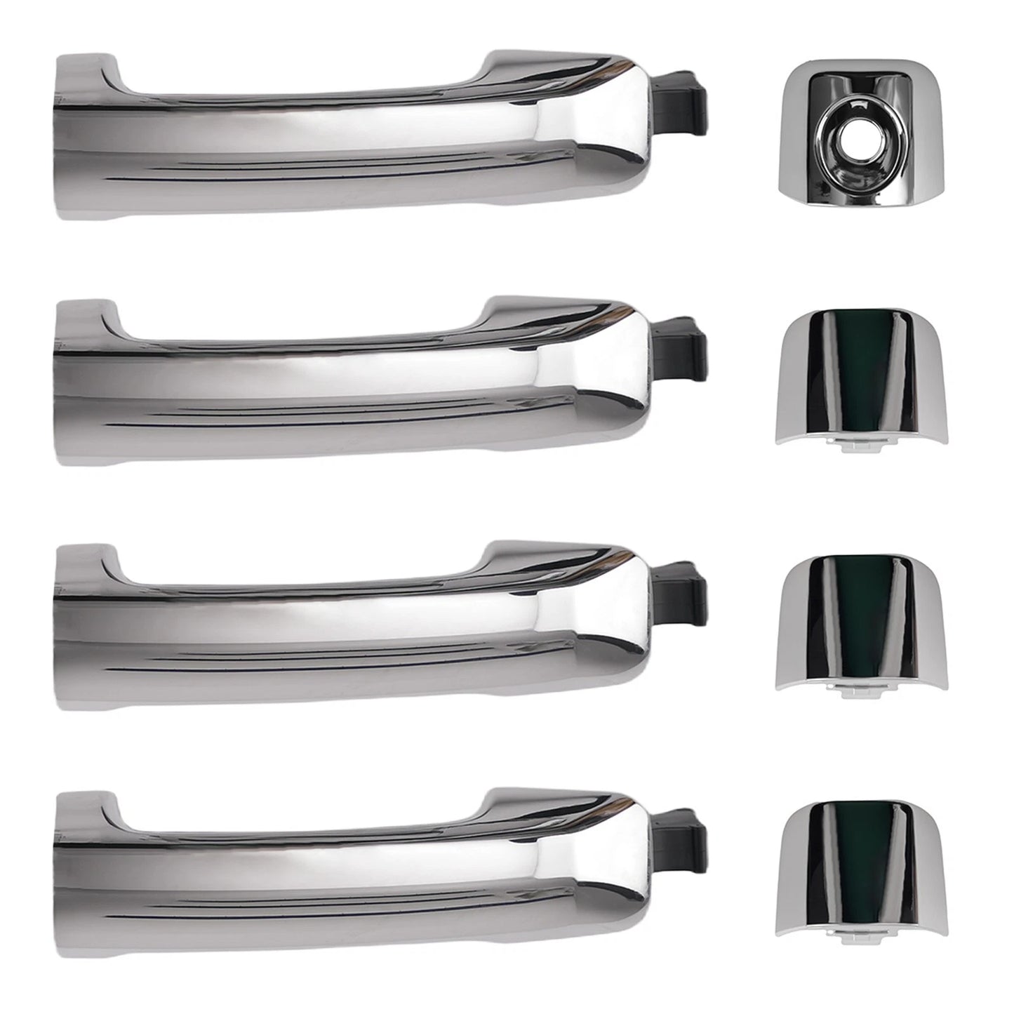 Door Handle Front Rear for Toyota Tundra 5.7L (2007–2019) Silver Plastic
