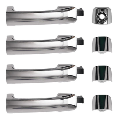 Door Handle Front Rear for Toyota Tundra 5.7L (2007–2019) Silver Plastic
