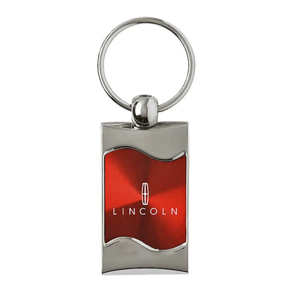 Red Rectangular Wave Keychain - Officially Licensed for Lincoln