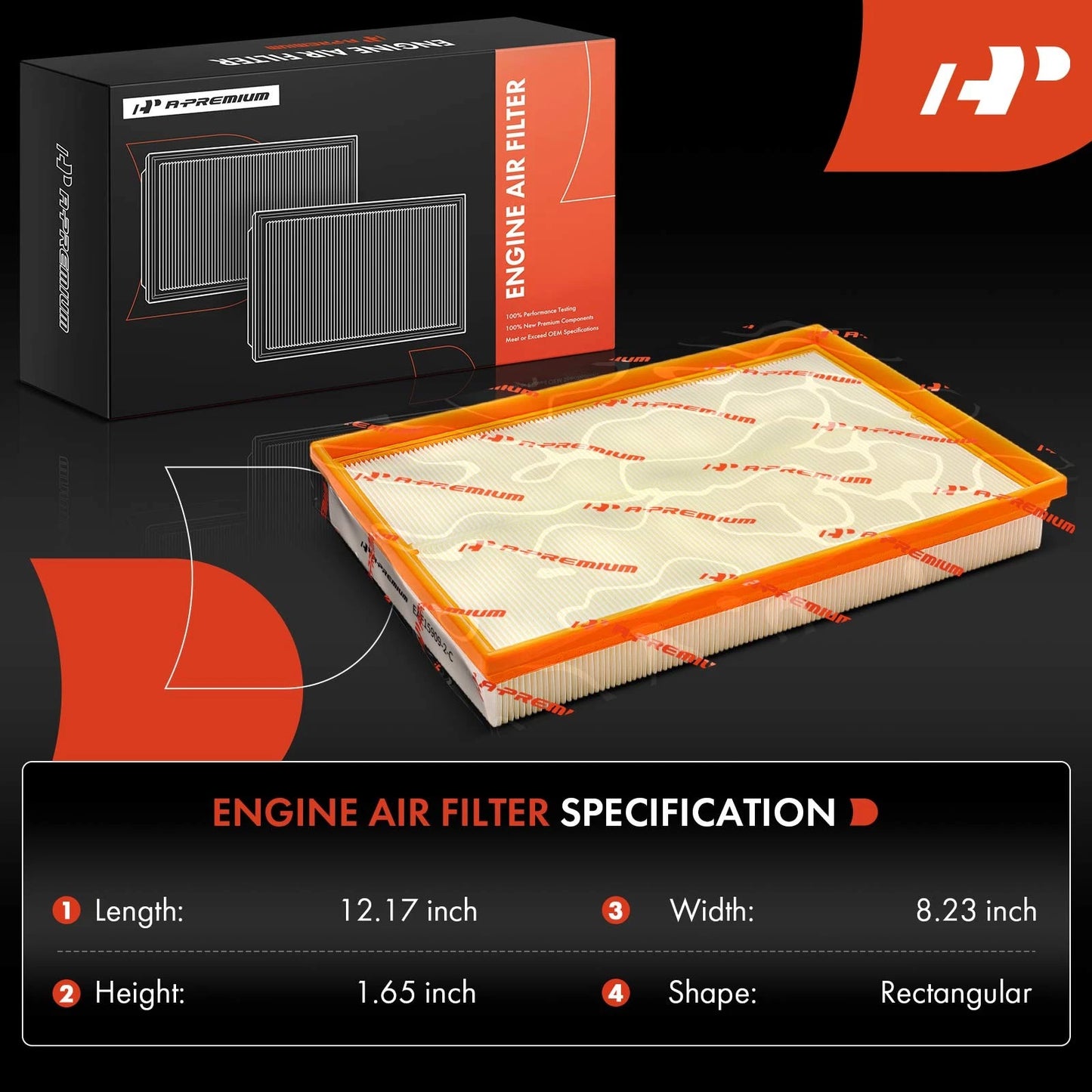2X Engine Air Filter for Mercedes-Benz SLS AMG (2011–2015)