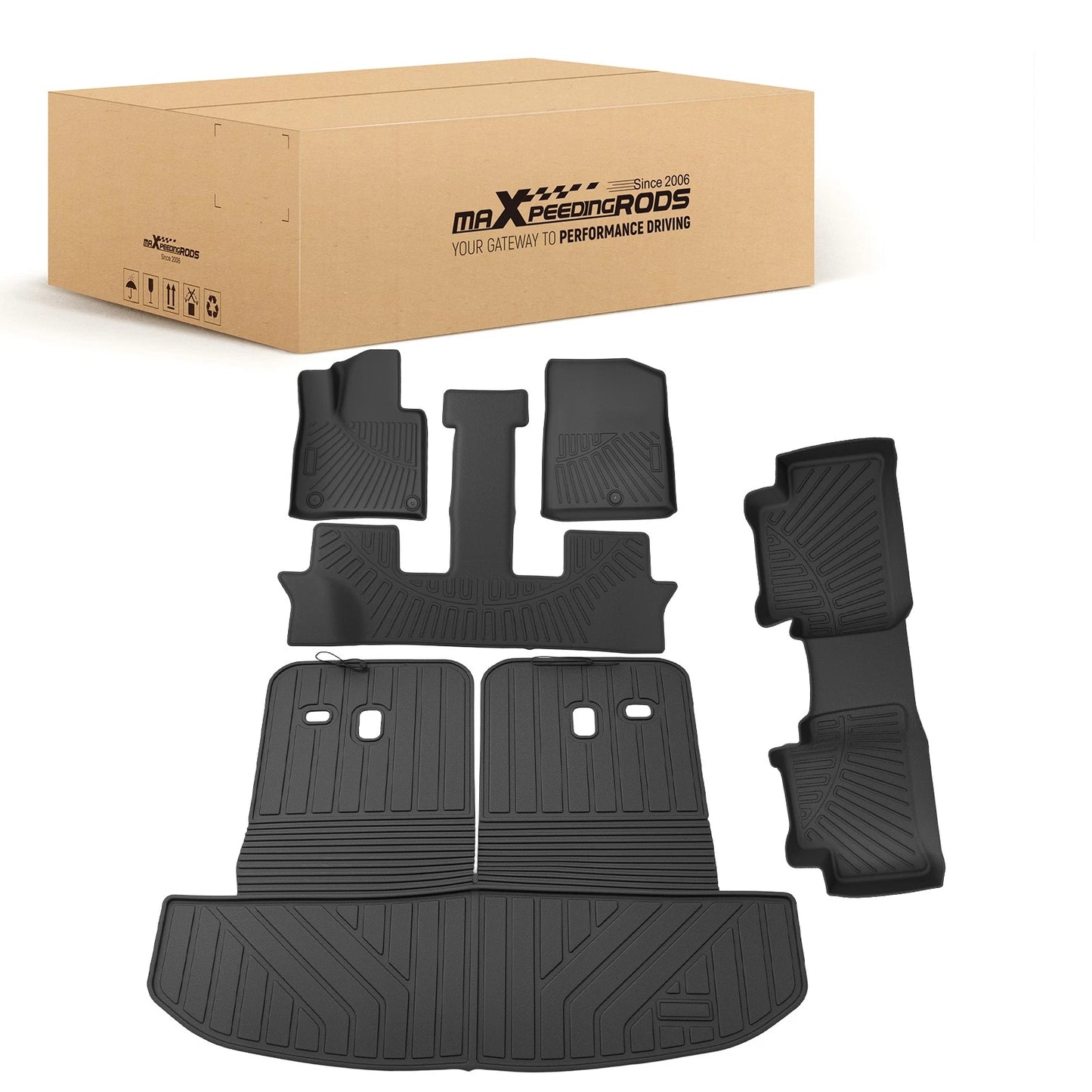 Carpet Floor Mats for Kia Sorento (2021–2025) 6 & 7 Seats TPE Anti-Slip