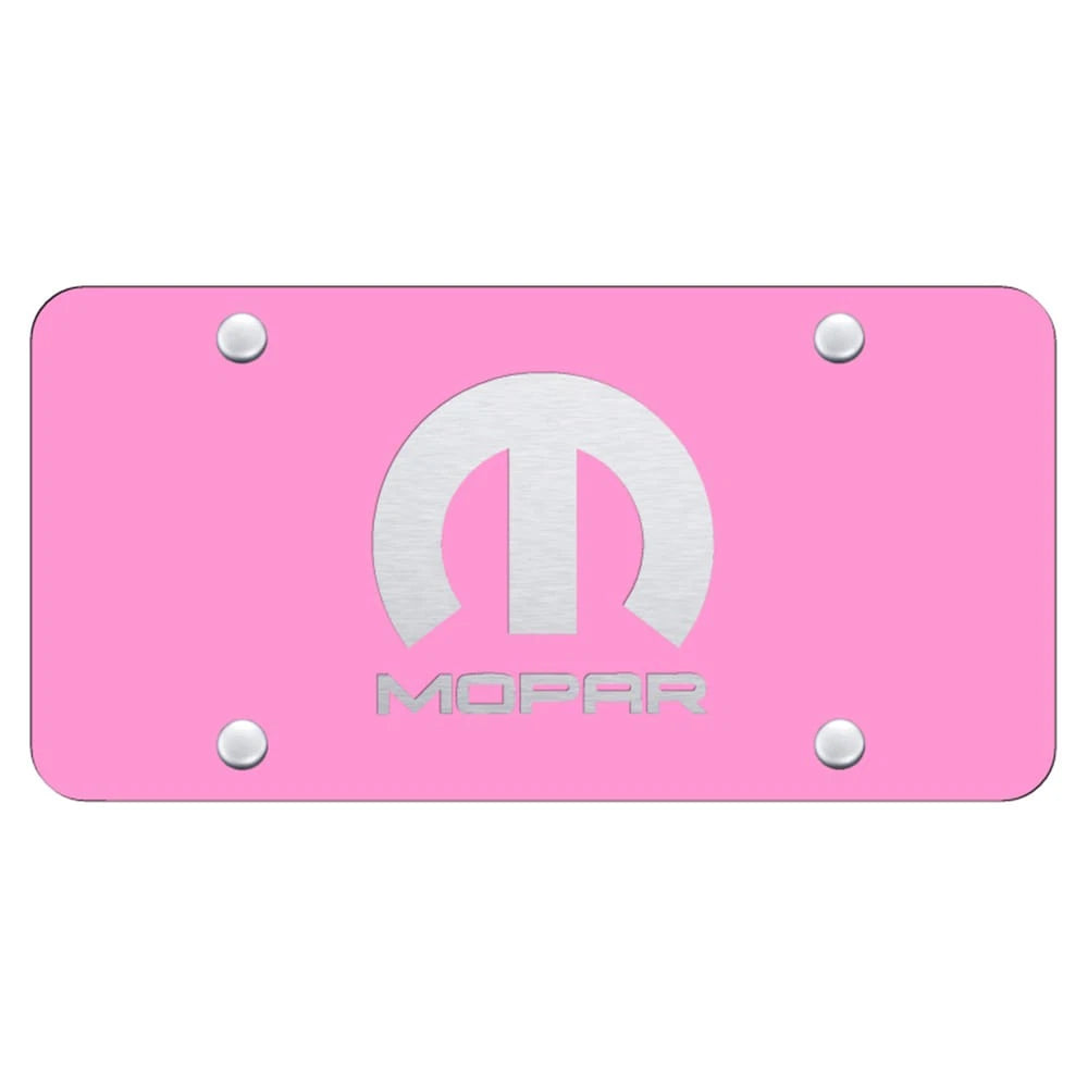 Laser Etched on Pink License Plate - Officially Licensed for Mopar Vehicles