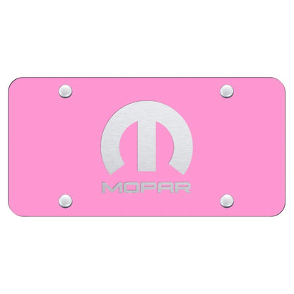 Laser Etched on Pink License Plate - Officially Licensed for Mopar Vehicles