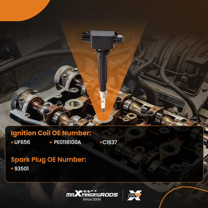 4x Ignition Coil and Spark Plug Set for Mazda 3 (2014–2022)